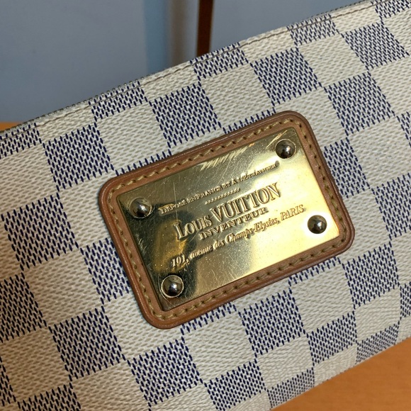 ❌SOLD❌2011 authentic Louis Vuitton Eva bag in Damier Azur w box, dustbag card - Picture 14 of 17